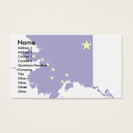 Alaska Flag Map Business Card