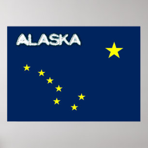 Alaska flag poster
