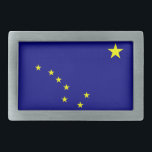 Alaska Flag Rectangular Belt Buckle<br><div class="desc">Alaska Flag Rectangular Belt Buckle</div>