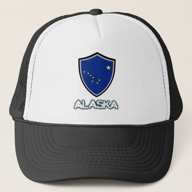 Alaska flag trucker hat (Front)