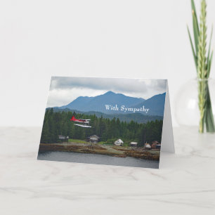 Alaska Floatplane Landscape Photo Sympathy Card