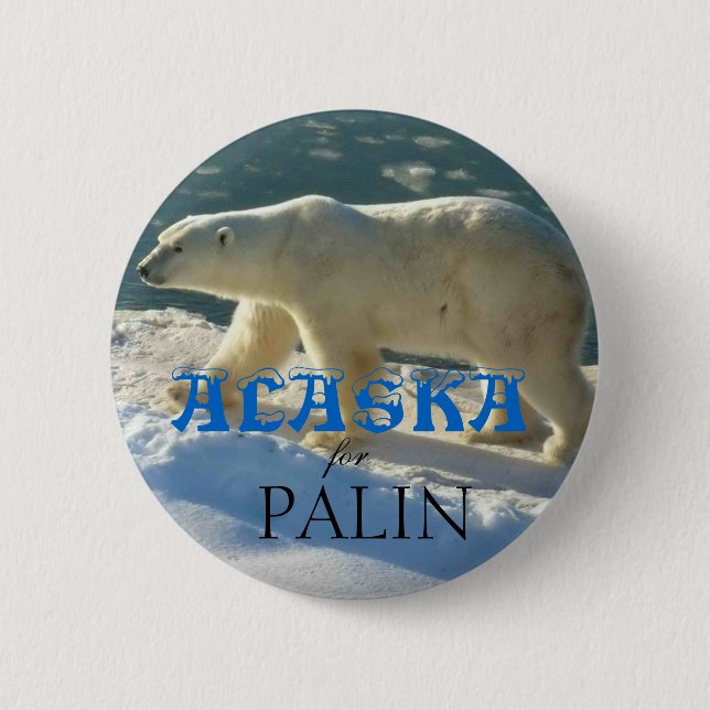 Alaska for Palin 2 Inch Round Button (Front)