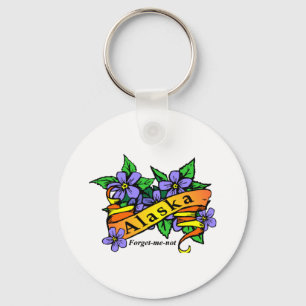 Alaska Forget Me Not Keychain