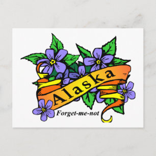 Alaska Forget Me Not Postcard