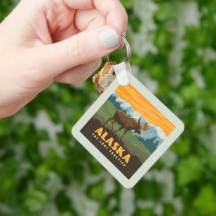 Alaska   Frontier Moose Keychain