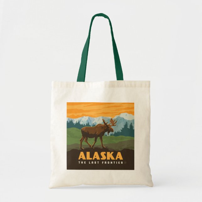 Alaska | Frontier Moose Tote Bag (Front)