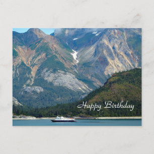 Alaska Glacier Bay Boat Photo Postcard
