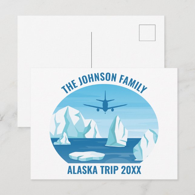 Alaska Glacier Family Vacation Custom Postcard (Front/Back)
