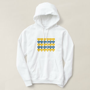 Alaska Heart State Pride Pattern Yellow Blue Hoodie