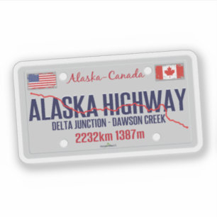 Alaska Highway Canada - Alaska USA 01 Sticker