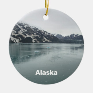 Alaska Hubbard Glacier Inside Passage Souvenir Ceramic Ornament
