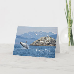 Alaska Humpback Whale Wildlife Photo Thank You Card