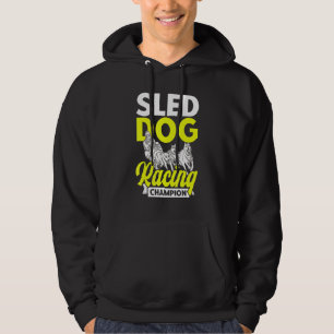Alaska Husky Sledding Sled Dog Racing Dog Sled Rid Hoodie