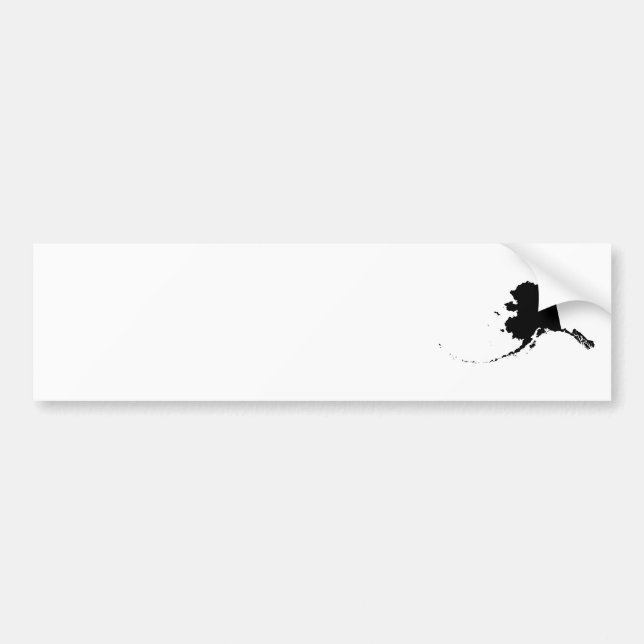 Alaska in Black Bumper Sticker (Front)