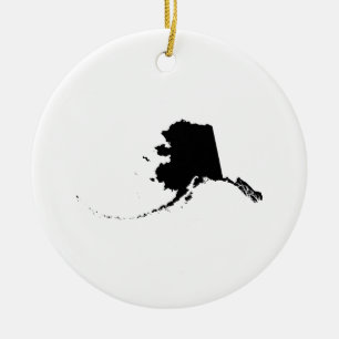 Alaska in Black Ceramic Ornament