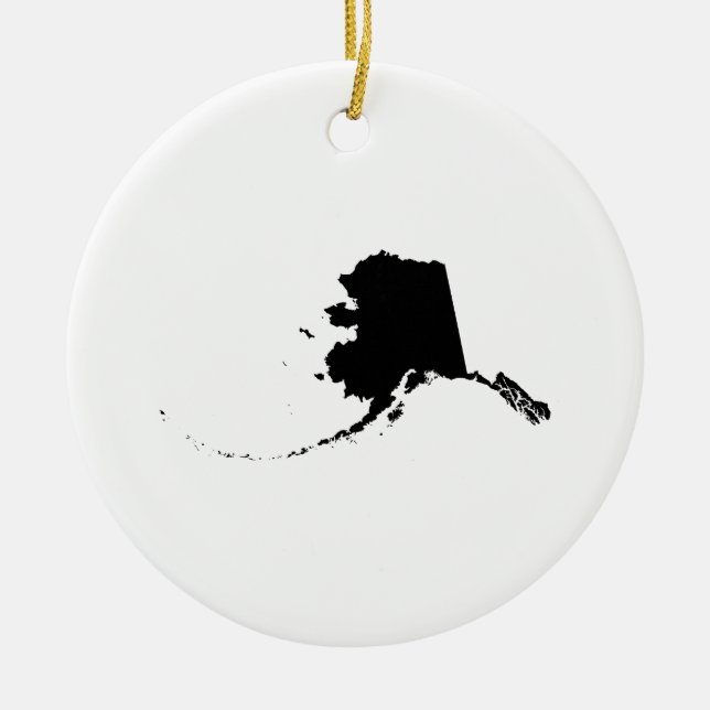 Alaska in Black Ceramic Ornament (Front)