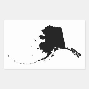 Alaska in Black Sticker