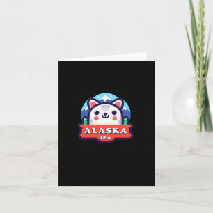 Alaska In Usa Sticker Card