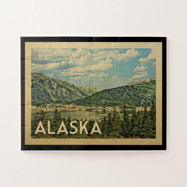 Alaska Jigsaw Puzzle Vintage Travel (Horizontal)