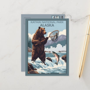 Alaska Katmai National Park Postcard