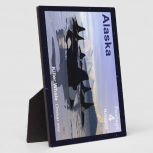 Alaska Killer Whales Stamp Plaque