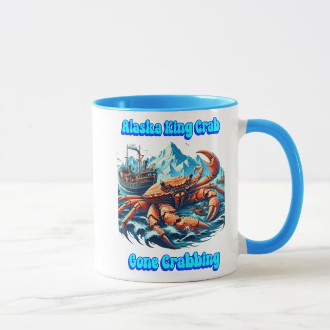 Alaska King Crab Old Crabby Bastard  Mug (Right)