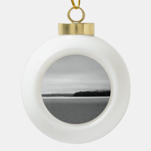 Alaska Landscape Ceramic Ball Christmas Ornament