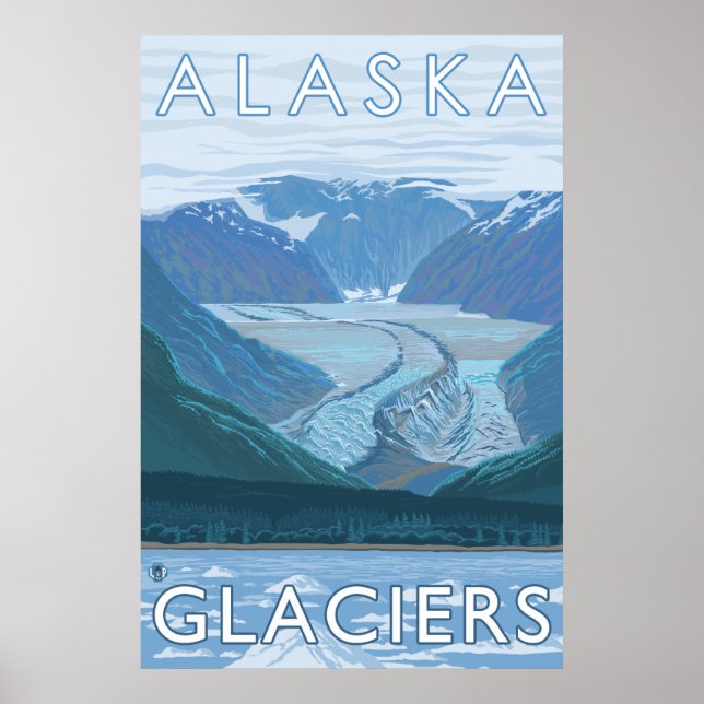 Alaska - Large Glacier Scene Poster (Front)