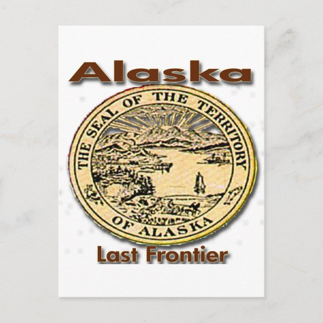 Alaska Last Frontier State Seal Postcard (Front)