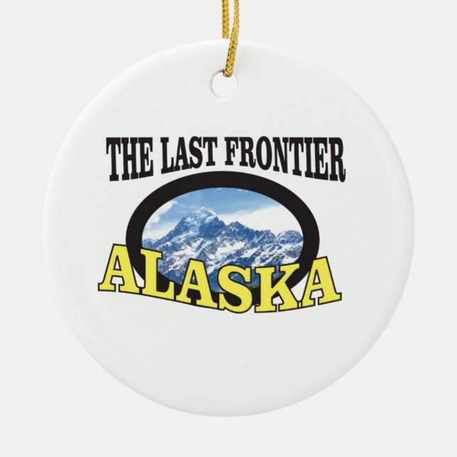 alaska logo art ceramic ornament (Front)