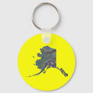 Alaska Map Keychain