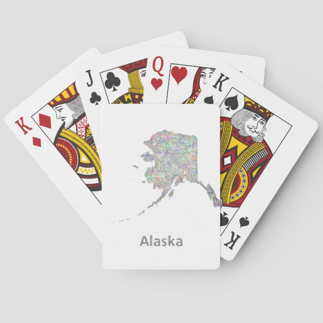 Alaska map playing cards (Back)