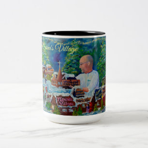 Alaska Marina's Village GingerBread Captain Cook Two-Tone Coffee Mug