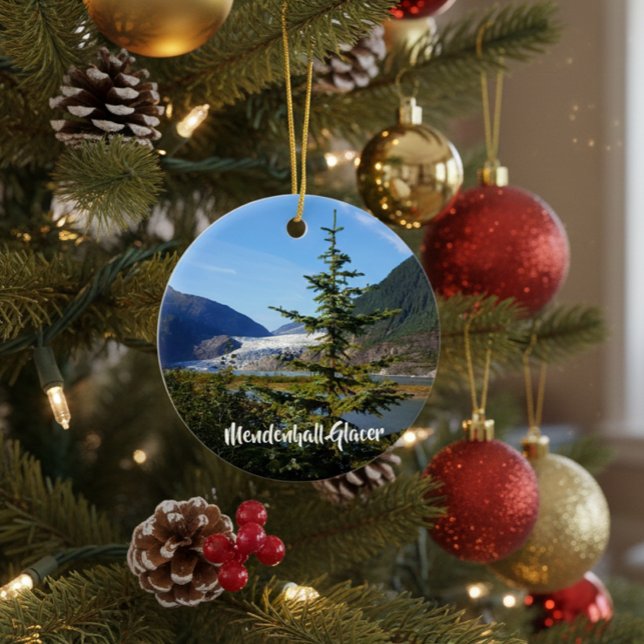 Alaska Mendenhall Glacer Juneau Ceramic Ornament (Creator Uploaded)