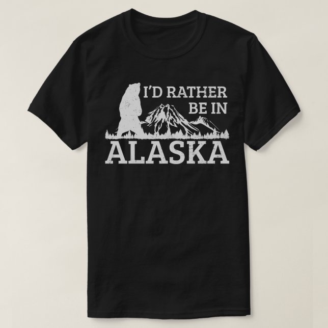 Alaska Mountain Hiking Vintage T-Shirt (Design Front)