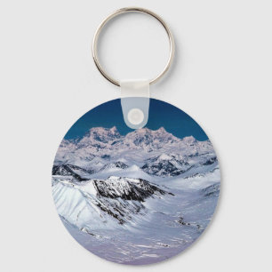 Alaska Mountain Range - Aerial View Keychain