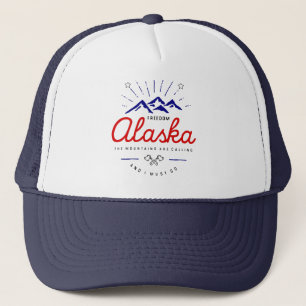 Alaska Mountains are Calling I Must Go Light-Colou Trucker Hat