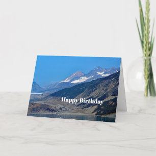 Alaska Mountains Ocean Scenic Photo Birthday Card