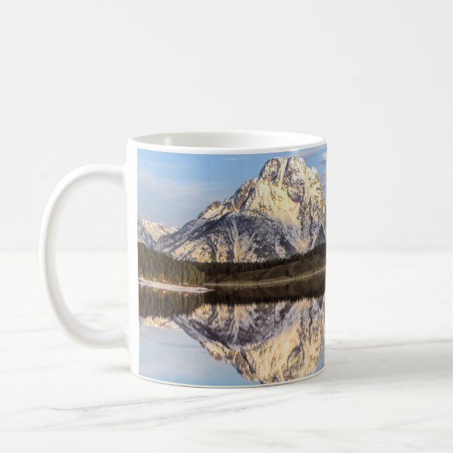 Alaska Mountains Reflection Photo Coffee Mug (Left)