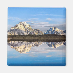 Alaska Mountains Reflection Photo Magnet
