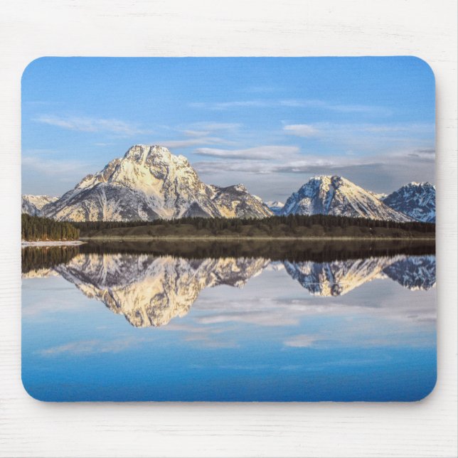 Alaska Mountains Reflection Photo Mouse Pad (Front)