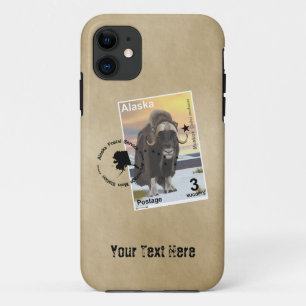 Alaska Muskox Postage Stamp Souvenir iPhone 11 Case
