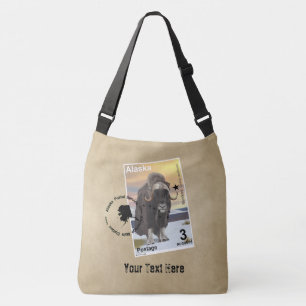 Alaska Muskox Postage Stamp Souvenir Crossbody Bag