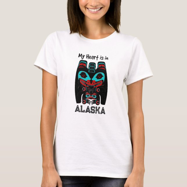 Alaska Native American Pride Indigenous Art Spirit T-Shirt (Front)