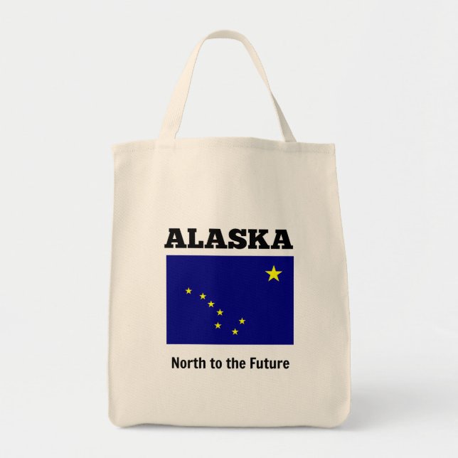 Alaska, North to the Future Tote Bag (Front)
