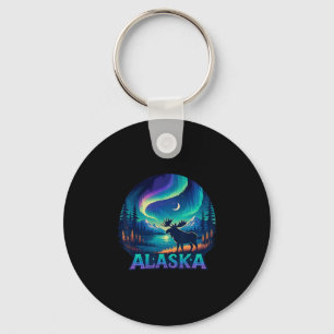 Alaska Northern Lights Aurora Viewing Alaska Vacat Keychain