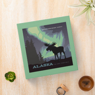 Alaska   Northern Lights Moose Binder