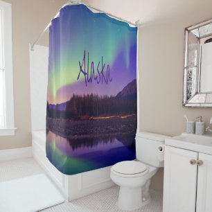 Alaska Northern Lights Mountains Lake