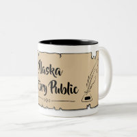 Alaska Notary Public Scroll Feather Quill