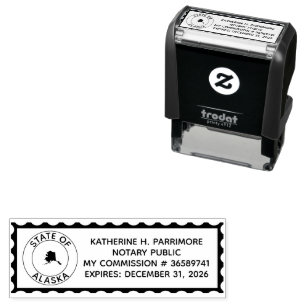 Alaska Notary Public Self Inking Rubber Stamp